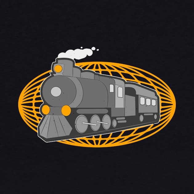 Railroader Railroad Steam Locomotive by Foxxy Merch